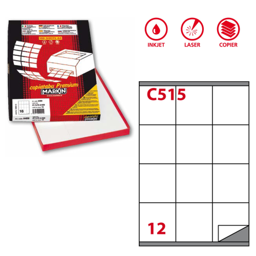 MARKIN CF1200 ETICHETTE 70X72 210C515